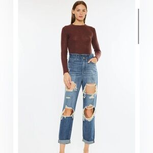 KanCan - Darel Ultra High Rise Paperbag Mom Jeans